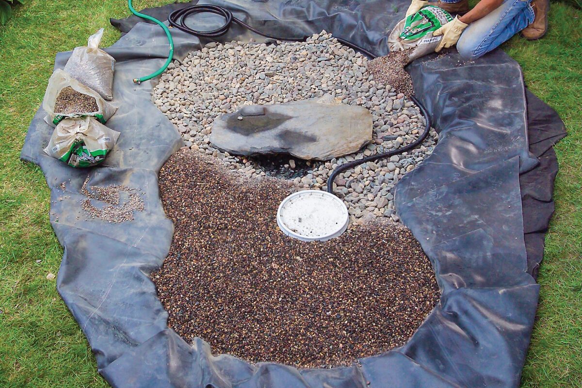 How To Build A Water Feature Thats Low Maintenance Spread the Pea Gravel