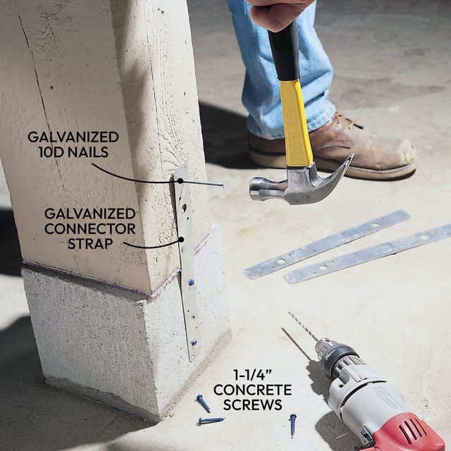 Anchor the Post to the Plinth Block