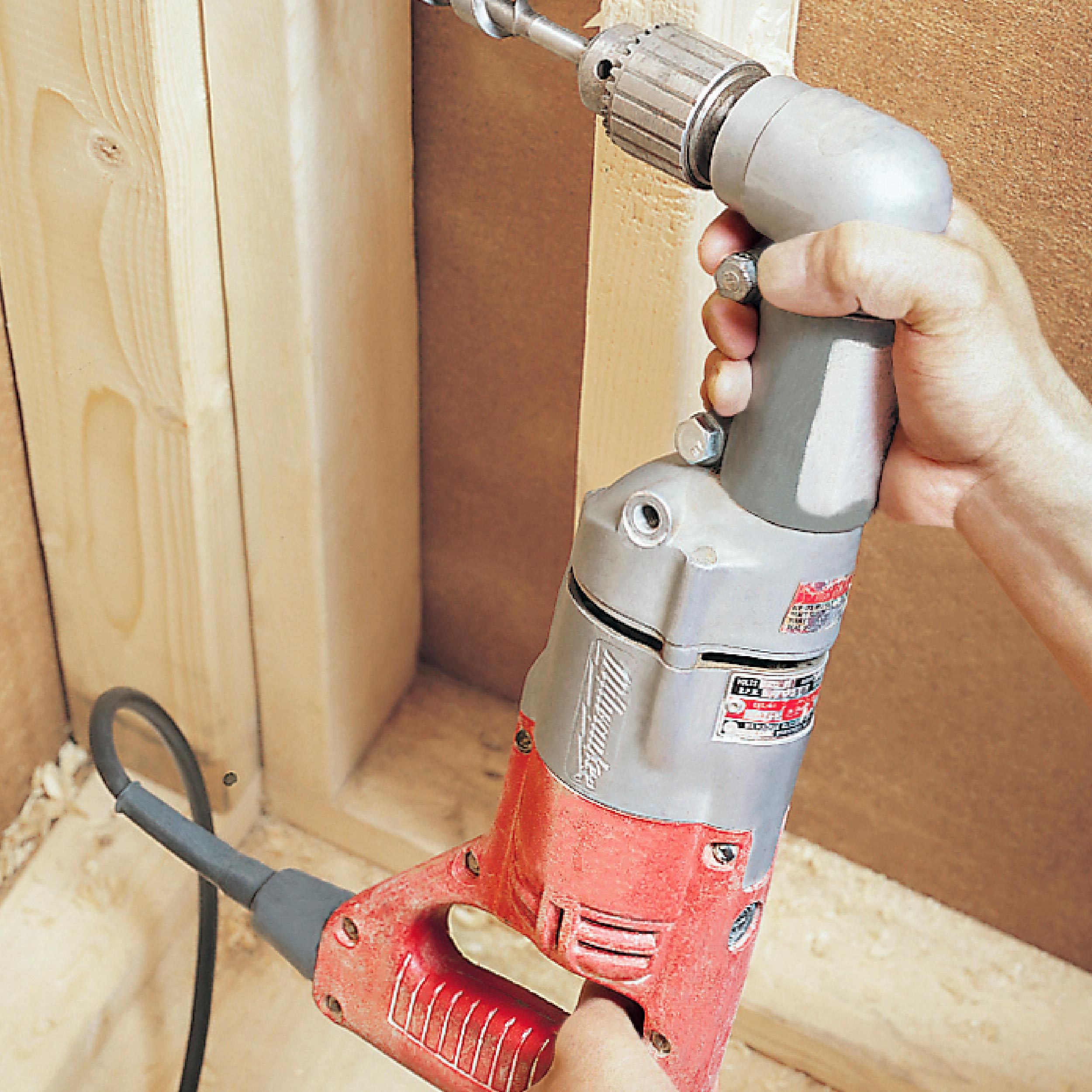 Drill into corners at an angle