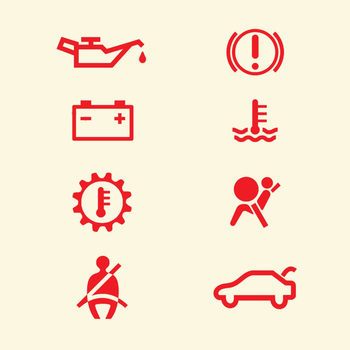 Emergency Dashboard Symbols