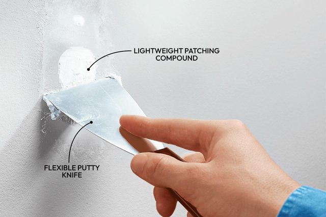 Fill with patching compound