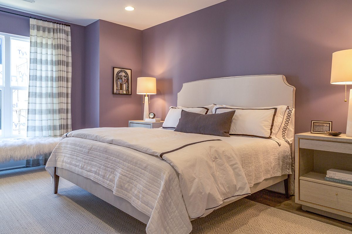 Master Bedroom in the Model at Townhomes