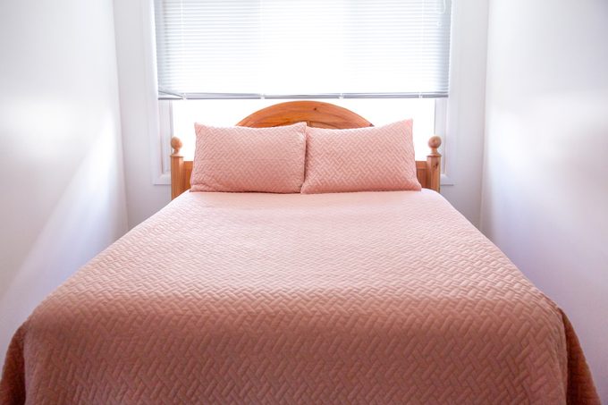 Bedroom Bed Pillows and Mattress in Tidy Room