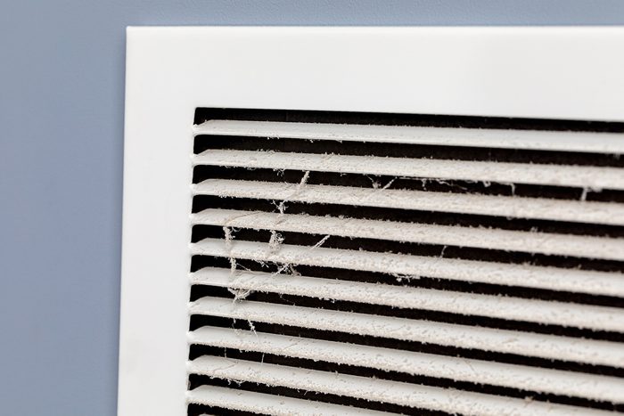 close up of hvac duct