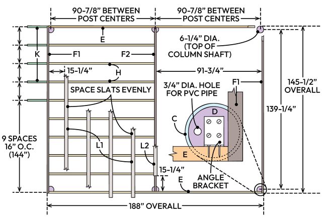 How To Build A Pergola diagram