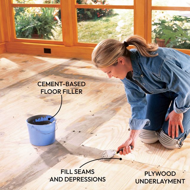 Fill And Sand The Old Floor