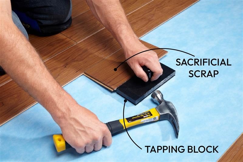 Use a Sacrificial Scrap With a Tapping Block
