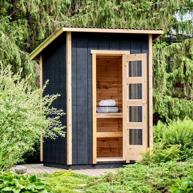 Home Sauna in a backyard