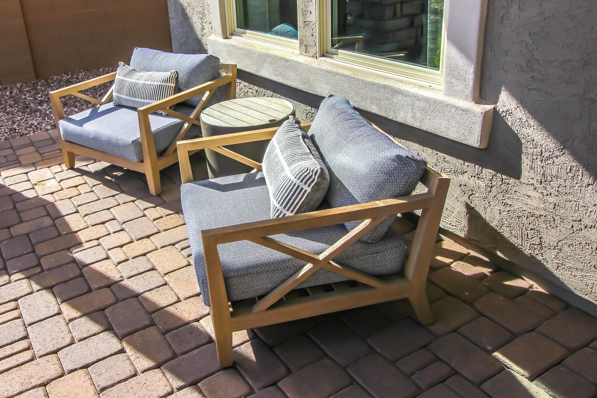 Two Arm Chairs With Cushions