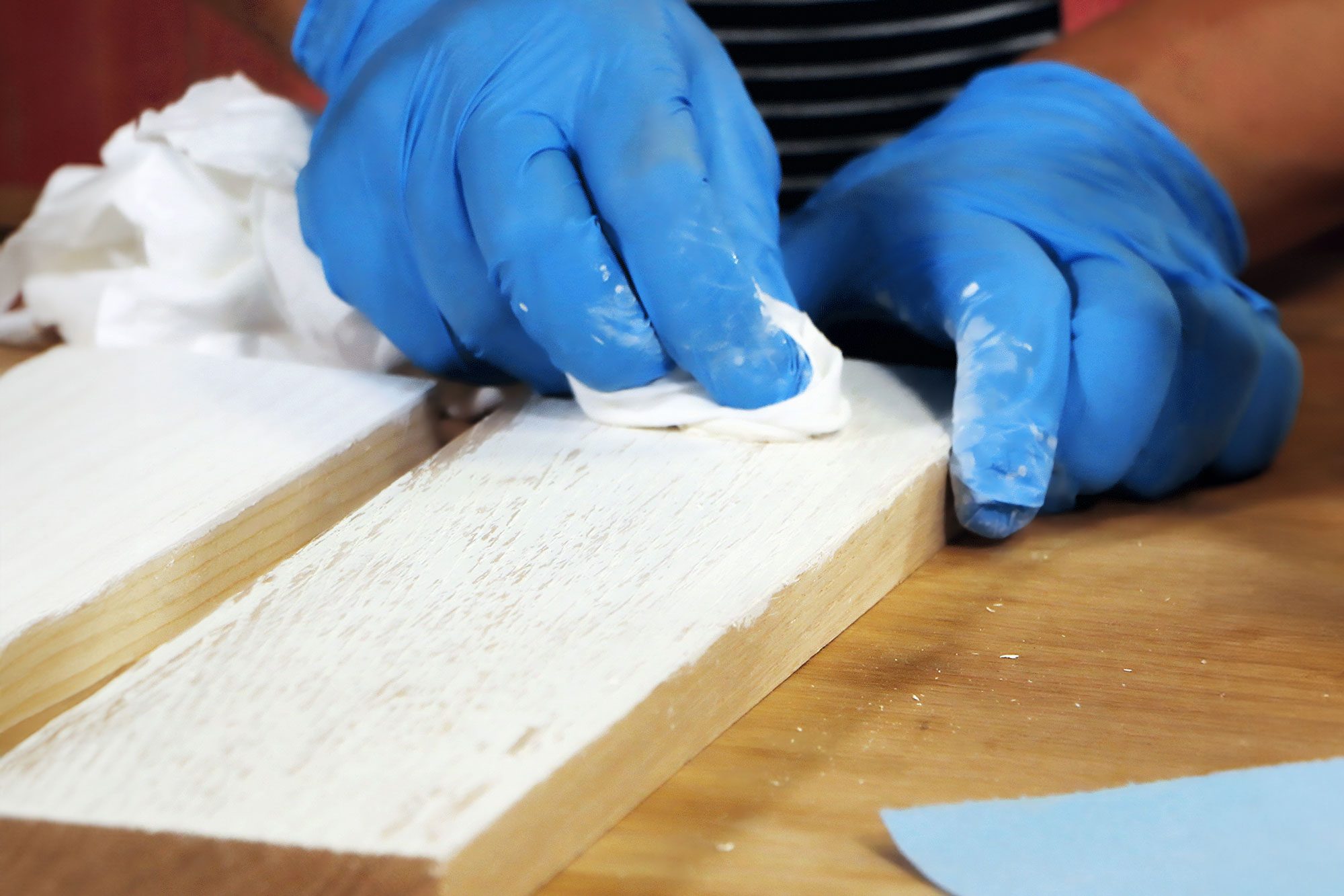 Whitewash With Candle Wax And Paint