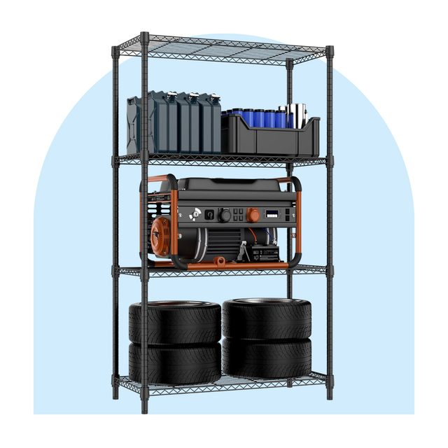 4 Tier Metal Storage Shelf Via Amazon.com