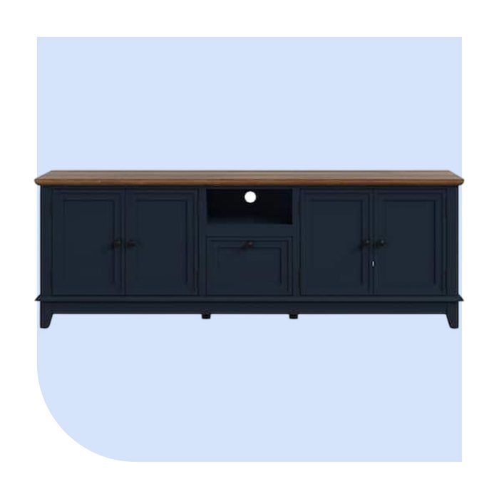 72 Inch Navy Tv Stand Via Homedepot.com