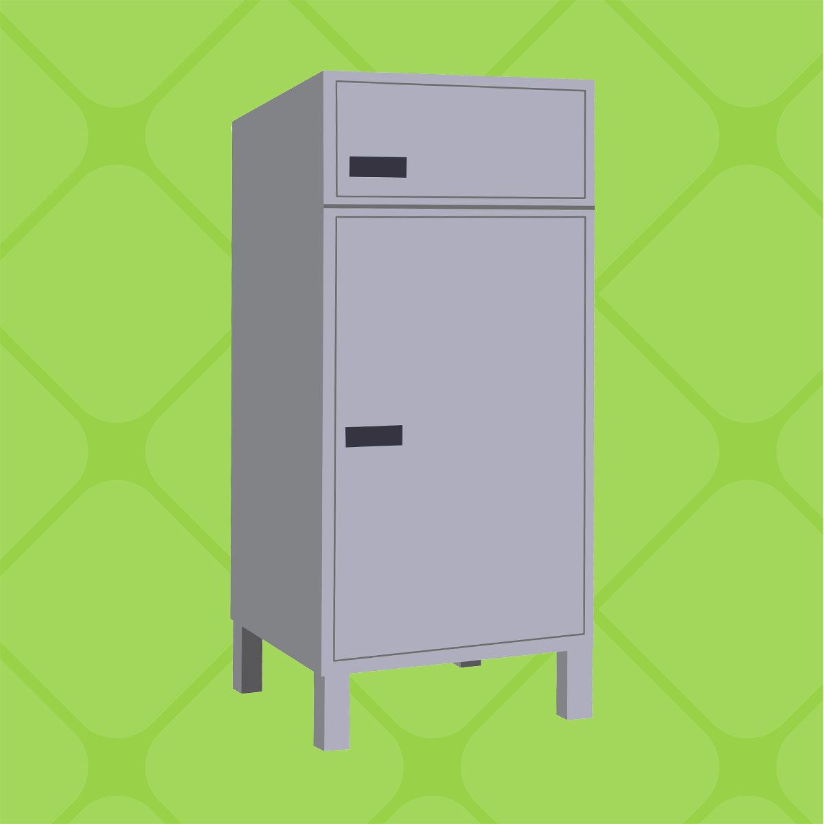 A Parcel or Delivery Box on green background