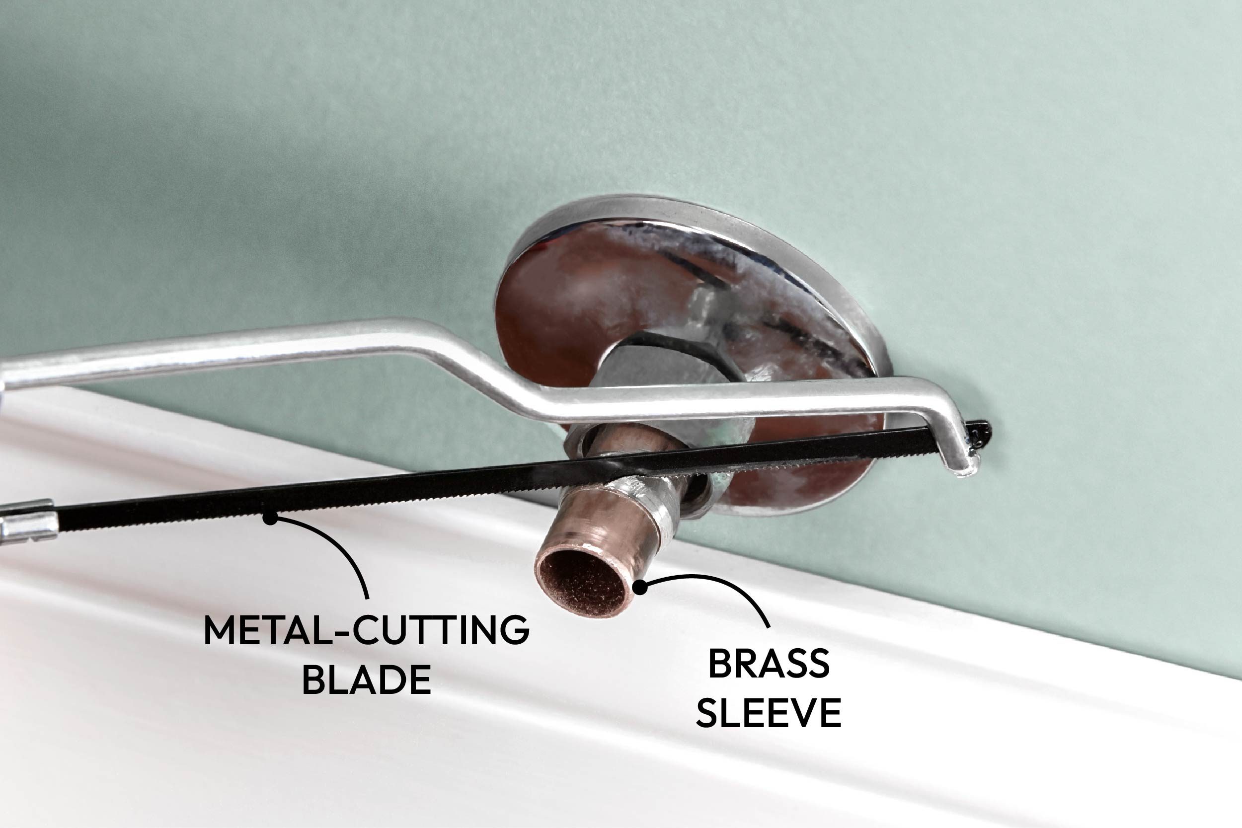 Remove and replace a compression shutoff valve