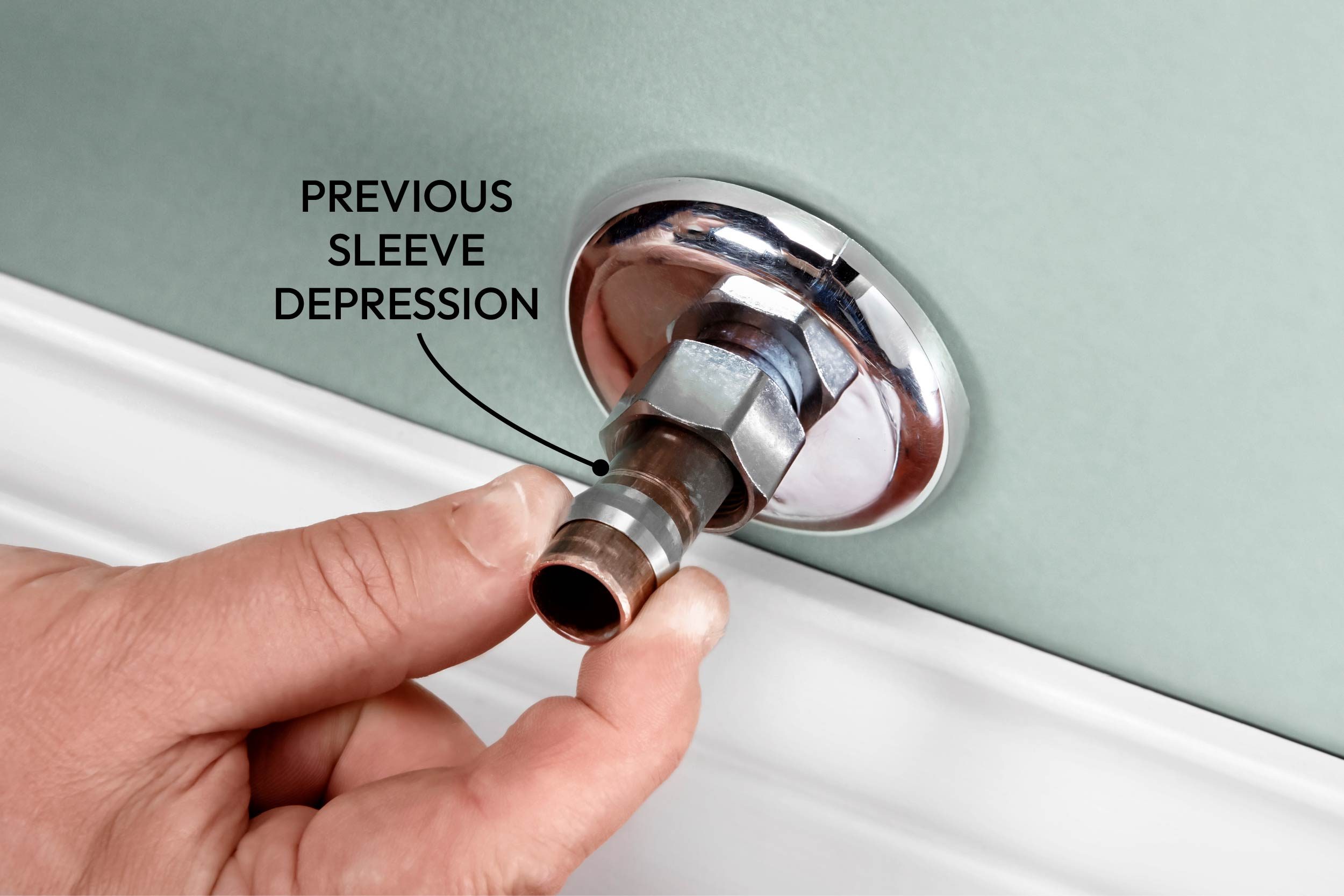 Position the new compression sleeve