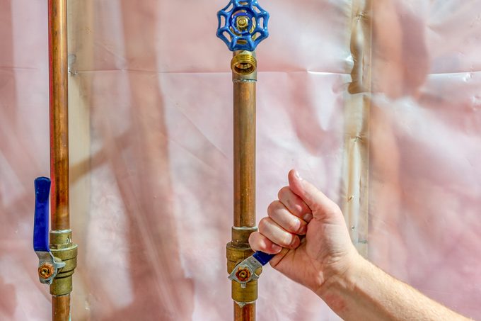 shutting off water supply