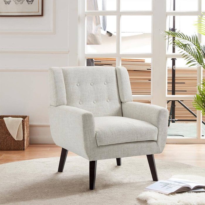 Linen Arm Chair Via Homedepot.com