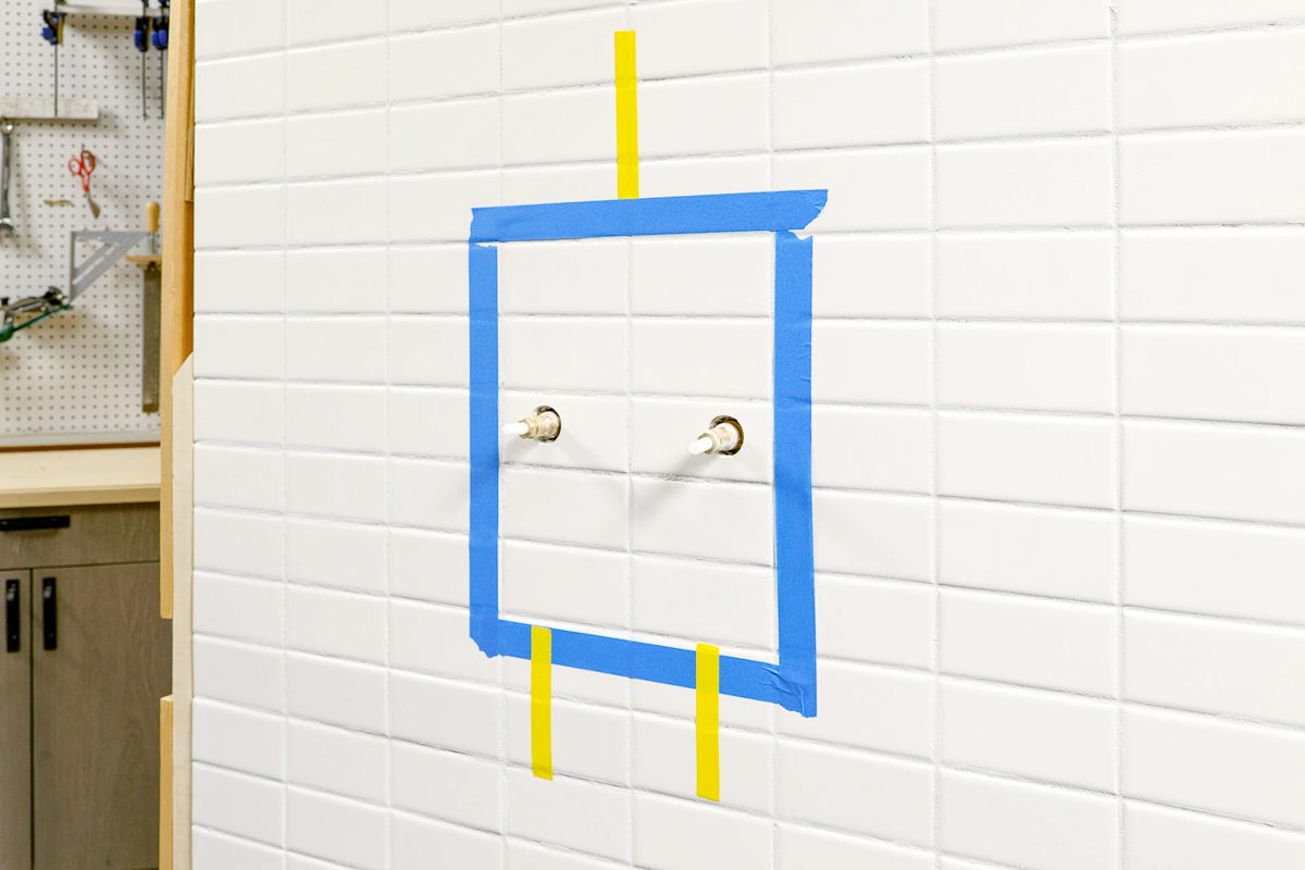 planned layout for cutting out tiles