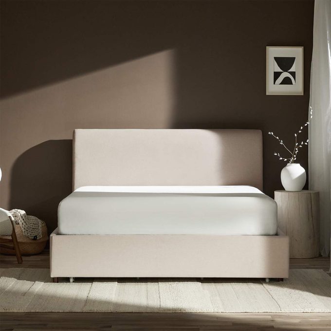 Silk & Snow Bed Frame With Storage Via Silkandsnow.com